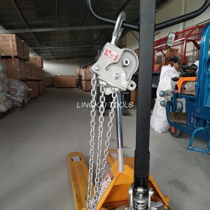 بالابر زنجیر دستی 7.5 KN آلیاژ آلومینیوم / تجهیزات سیم کشی خط هوایی